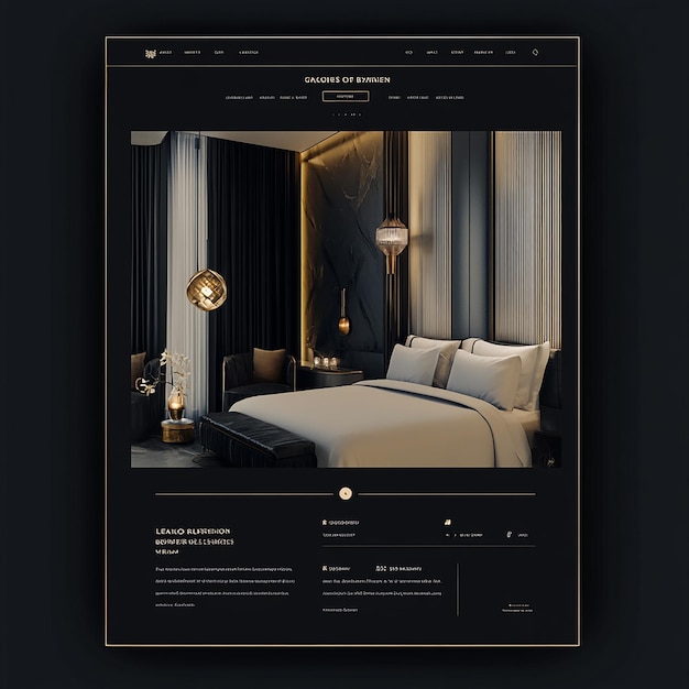 Photo luxury hotel landing page template