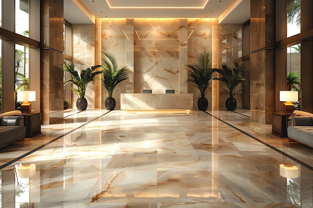 luxury hotel lobby interior