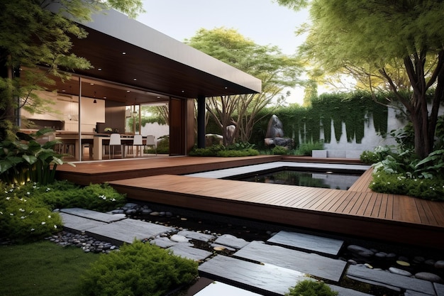 Luxury house with garden