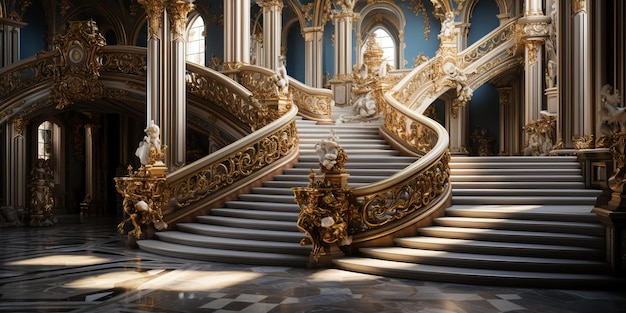 Luxury Interior of the Palace of Versailles