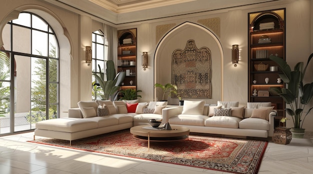 Luxury interior with sofa