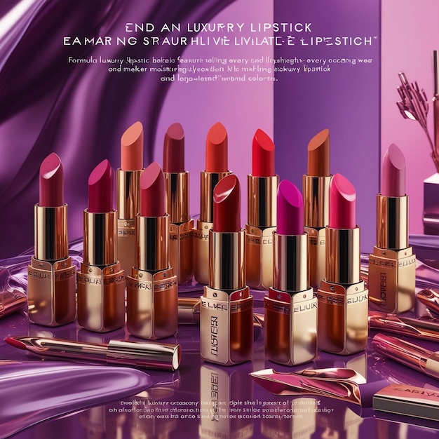 Luxury Lipstick Collection Vibrant Shades for Every Occasion