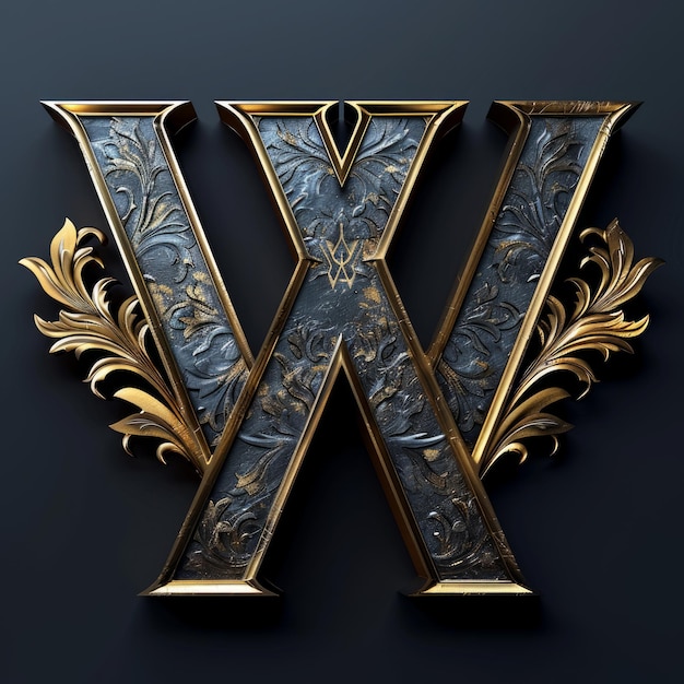 Photo luxury logo detailed with a double capital w