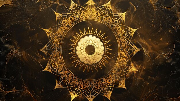 luxury mandala background black elegant golden mandala