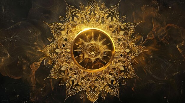 luxury mandala background black elegant golden mandala