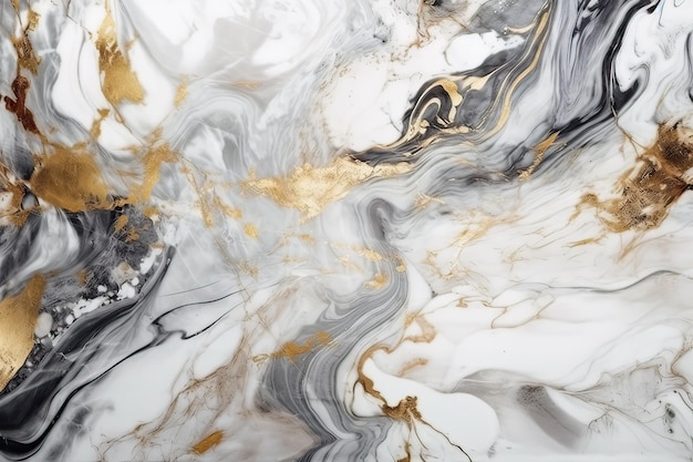 Luxury marble texture background white gold Natural stone material pattern Generative AI