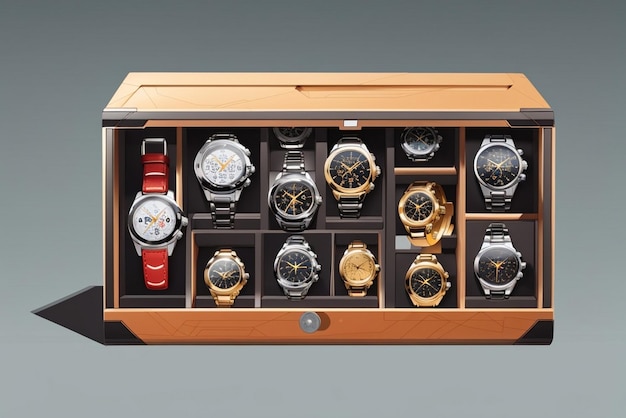 Luxury mens watch case box gift for him