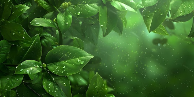 Luxury Nature Green Background Lush Elegance Green Background of Luxury Nature Ai Generated