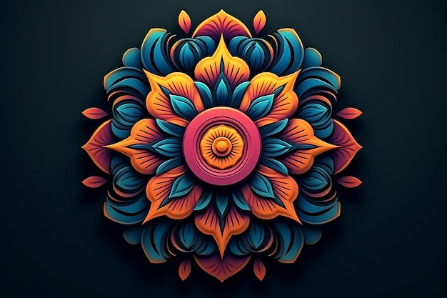 Luxury ornamental colorful mandala design background