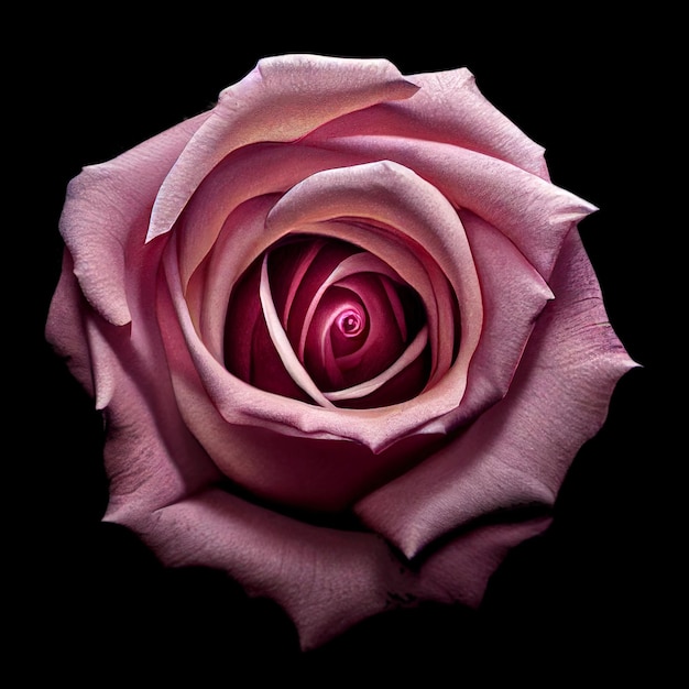 Luxury pink rose Generated AI on blackx9