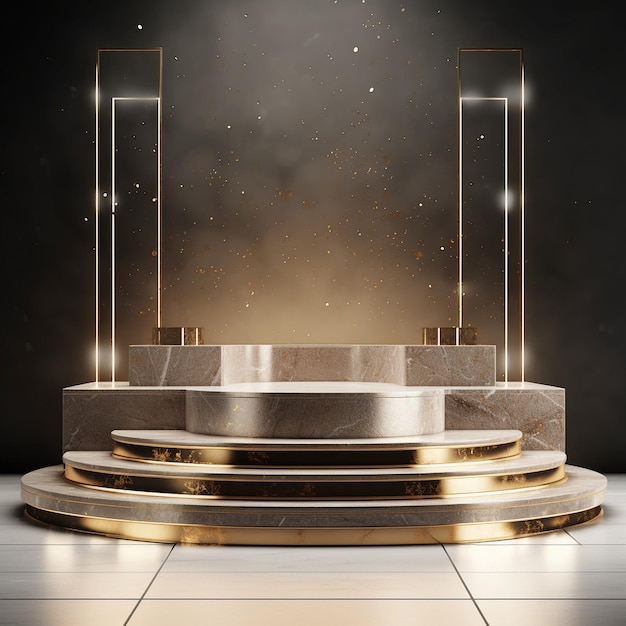 Luxury podium for product presentation d render