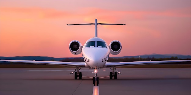 Luxury Private Jet Service Offering Business Class Amenities and Airport Shuttle Concept Luxury Jet Service Business Class Amenities Airport Shuttle Premium Travel Experience