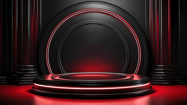 luxury red and black stage background