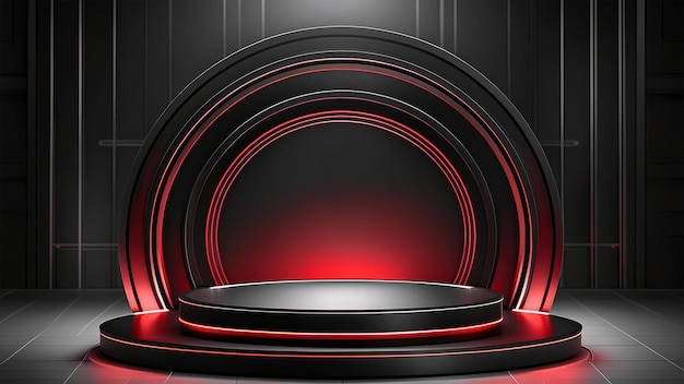 luxury red and black stage background