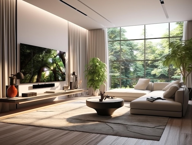 Luxury room in rain forest real estate design