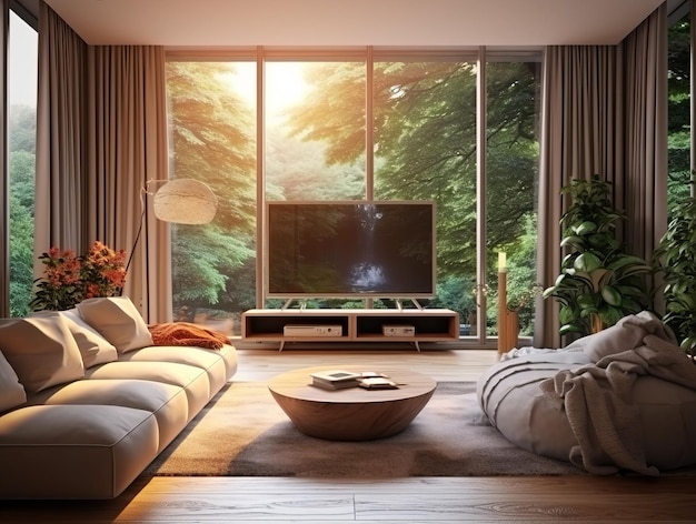 Luxury room in rain forest real estate design