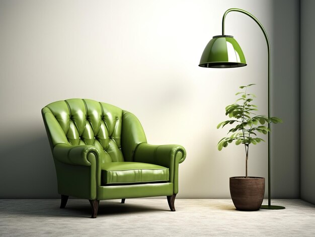 Luxury sofa and lamp