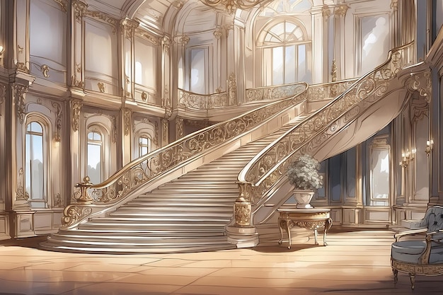 Luxury staircase hal