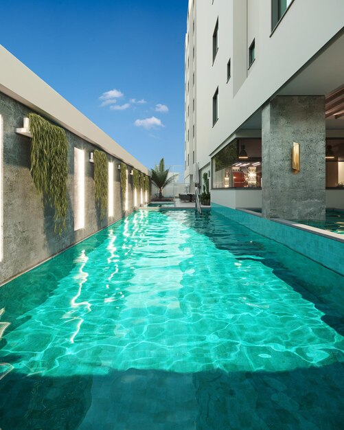 Luxury swimming pool for home, hotel, spa and apartments