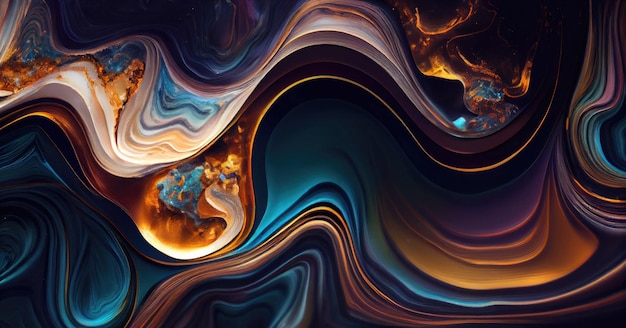 Luxury texture Marble Swirls and Agate Ripples Colorful ocean waves with Generative AI Technology