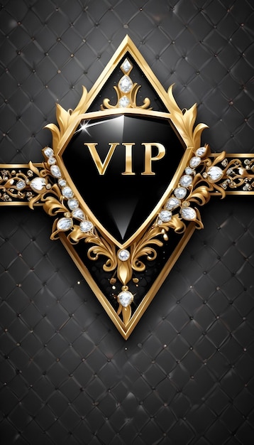 Photo luxury vip background with gold and diamonds