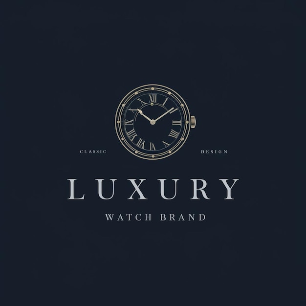 Photo luxury watch brand logo design an elegant