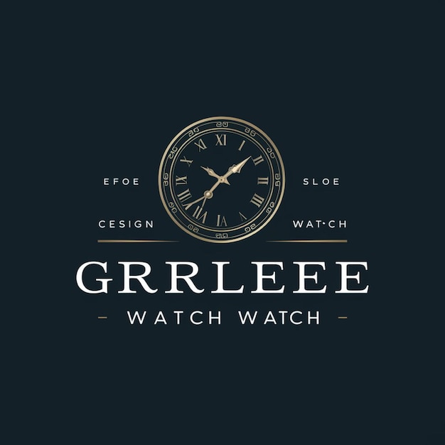 Photo luxury watch brand logo design an elegant