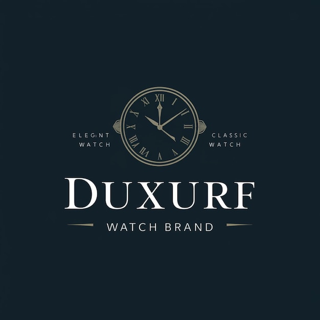 Photo luxury watch brand logo design an elegant