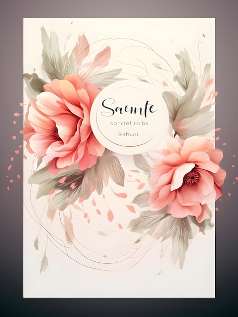 Luxury wedding invitation card Design Wedding card template Artistic and floral wedding card