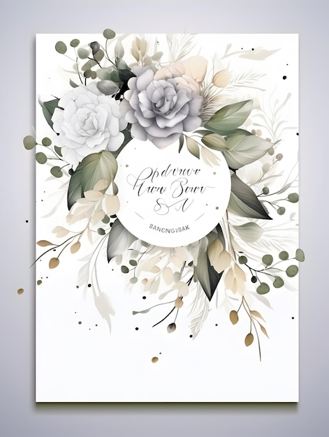 Luxury wedding invitation card Design Wedding card template Artistic and floral wedding card