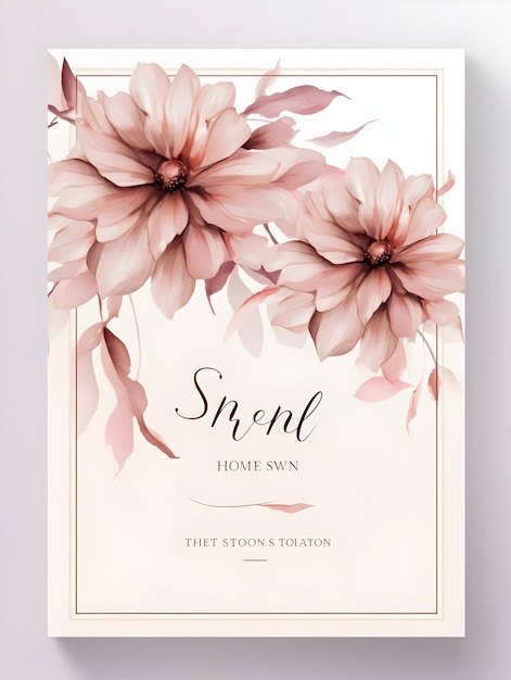 Luxury wedding invitation card Design Wedding card template Artistic and floral wedding card