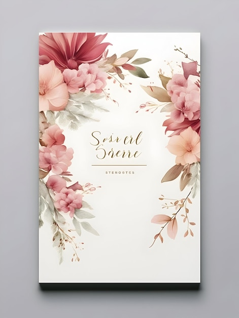 Luxury wedding invitation card Design Wedding card template Artistic and floral wedding card