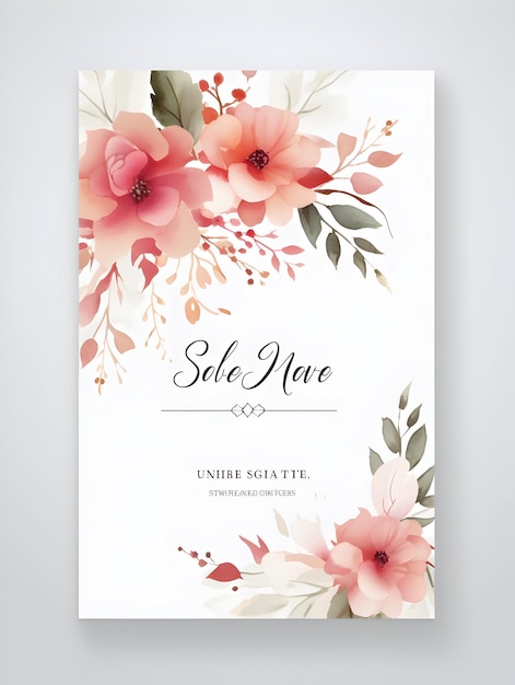 Luxury wedding invitation card Design Wedding card template Artistic and floral wedding card