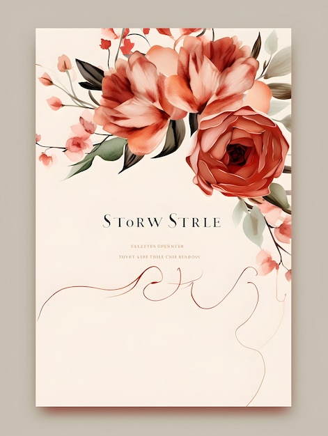 Photo luxury wedding invitation card design wedding card template artistic and floral wedding card