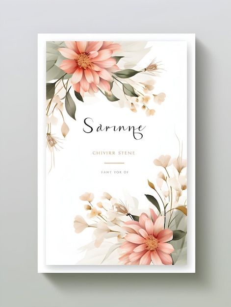 Luxury wedding invitation card Design Wedding card template Artistic and floral wedding card