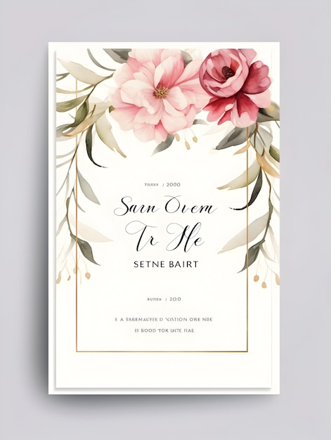 Luxury wedding invitation card Design Wedding card template Artistic and floral wedding card