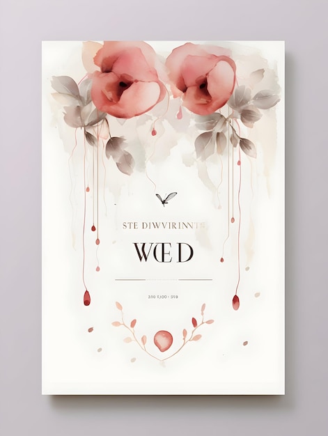 Photo luxury wedding invitation card design wedding card template artistic and floral wedding card