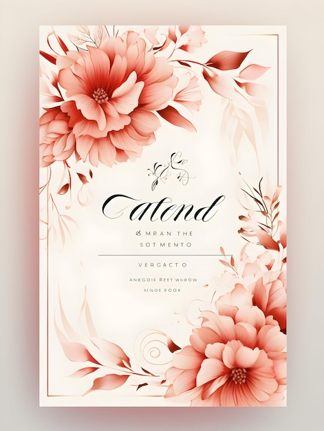 Luxury wedding invitation card Design Wedding card template Artistic and floral wedding card