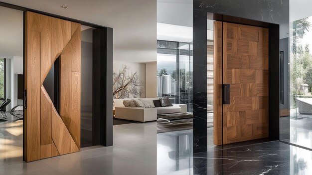 Photo luxury wooden door