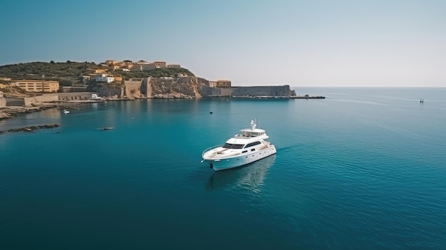 Luxury yacht in the sea