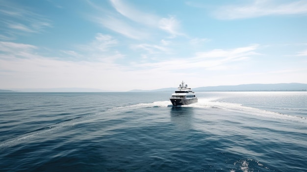 Luxury yacht in the sea