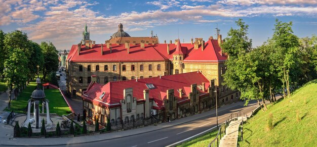 Lviv, Ukraine 07.07.2021.  The state emergency service of Ukraine, Lviv, on a sunny summer day