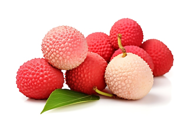 Lychee fruit isolated on white background