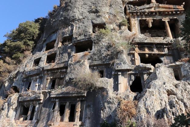 Lycian tombs Turkey Fethiye King tombs