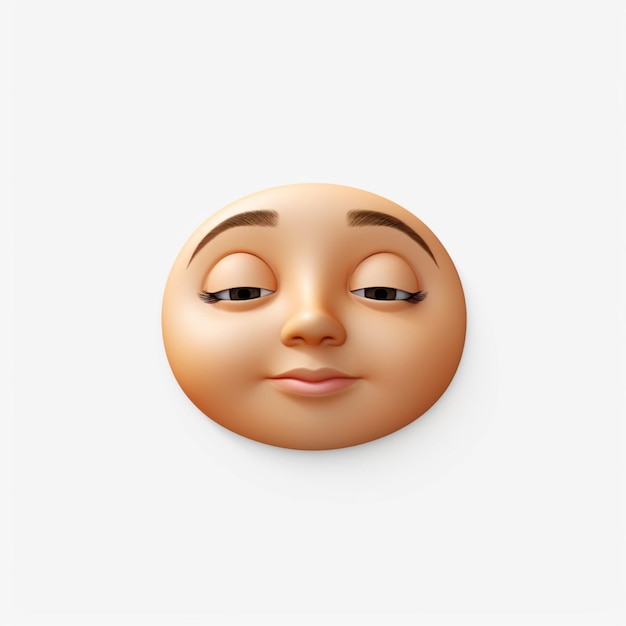 Lying Face emoji on white background high quality 4k hdr