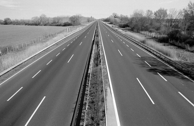 Photo m1 highway in hungary on good friday during the april lockdown