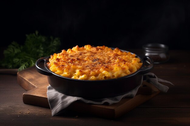 Mac and cheese Classic American rustic mac and cheeseGolden baked macaroni with cheddar