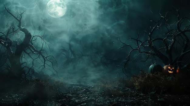 Macabre Vampire Halloween Wallpaper with Copy Space for Eerie Supernatural Horror Atmosphere Darkgothicand mysterious background representing the terror and suspense of the Halloween season