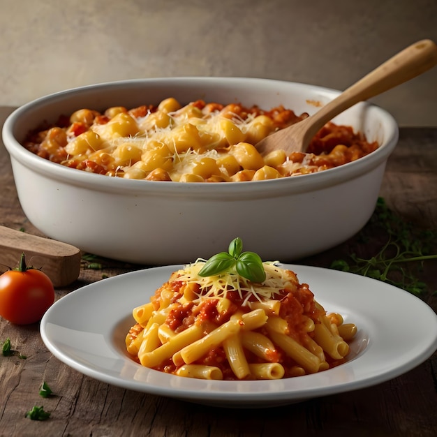 Photo macaroni schotel with cheese