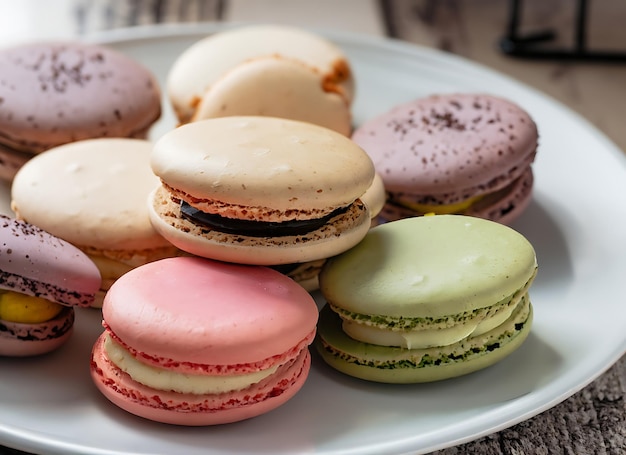 macarons in The kitchen table Food